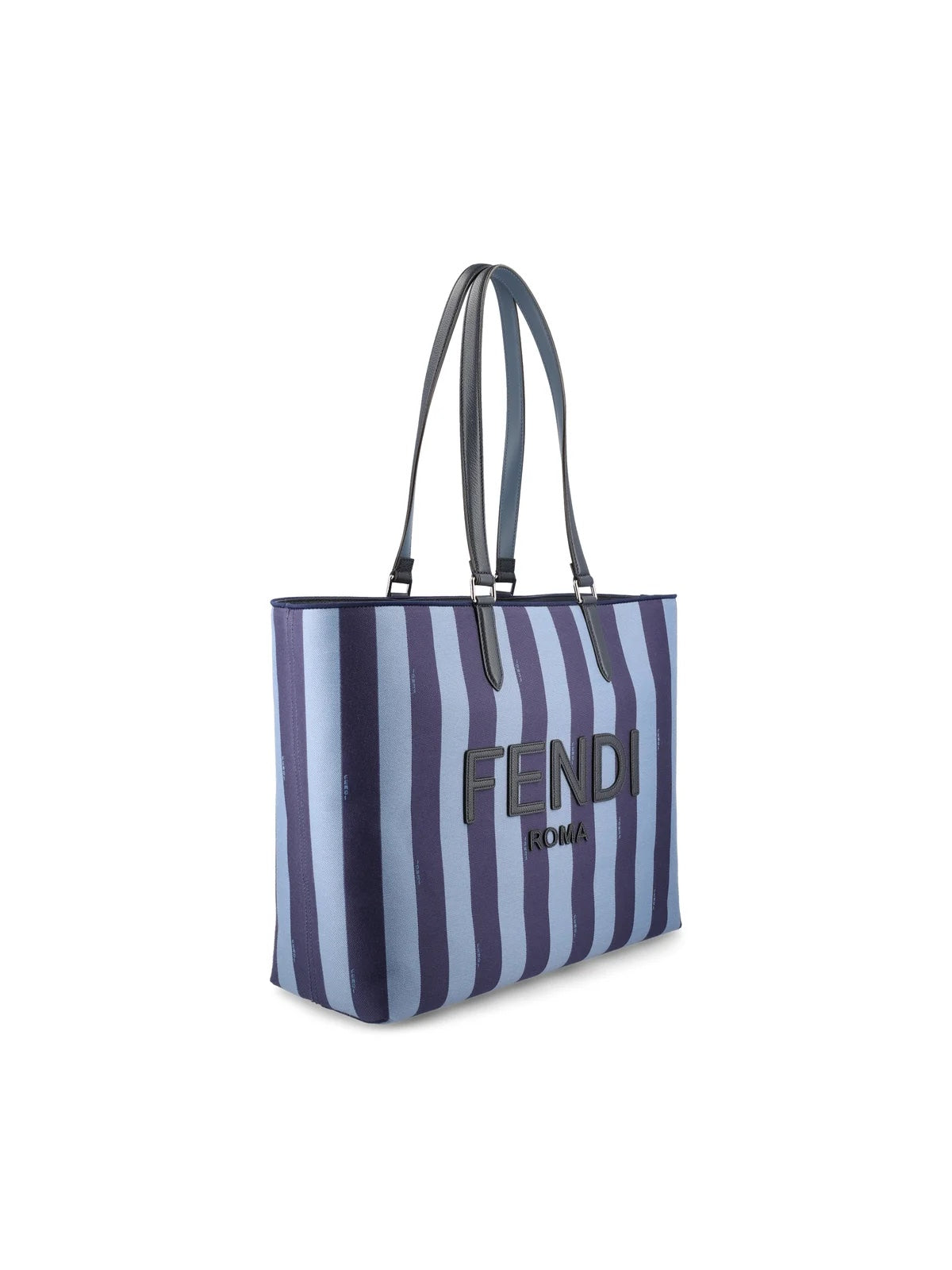 FENDI BOLSO TOTE AZUL PEQUIN JACQUARD SIGNATURE