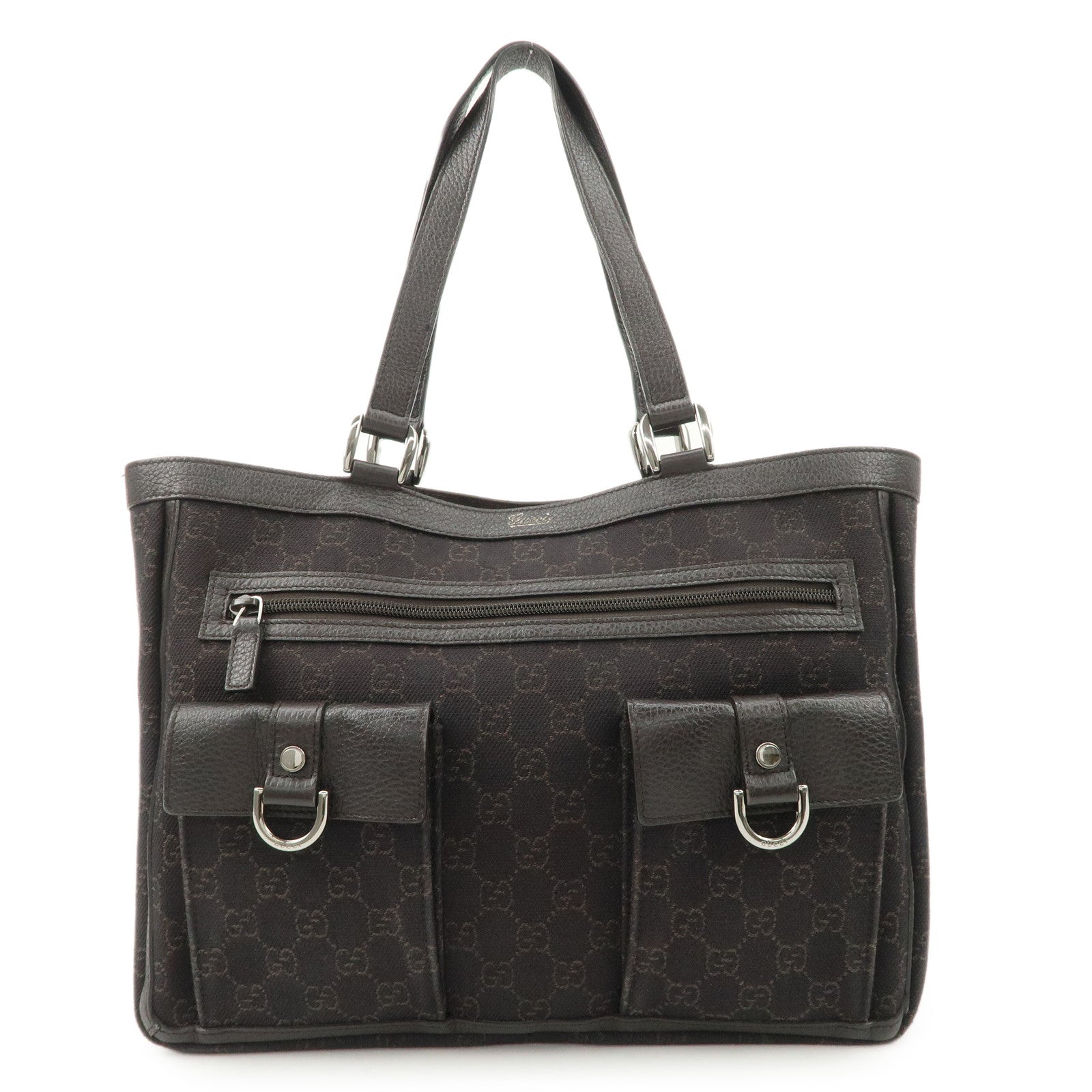 GUCCI Abbey GG Canvas Leather Tote Bag Dark Brown 268639 - Imagen del producto 2