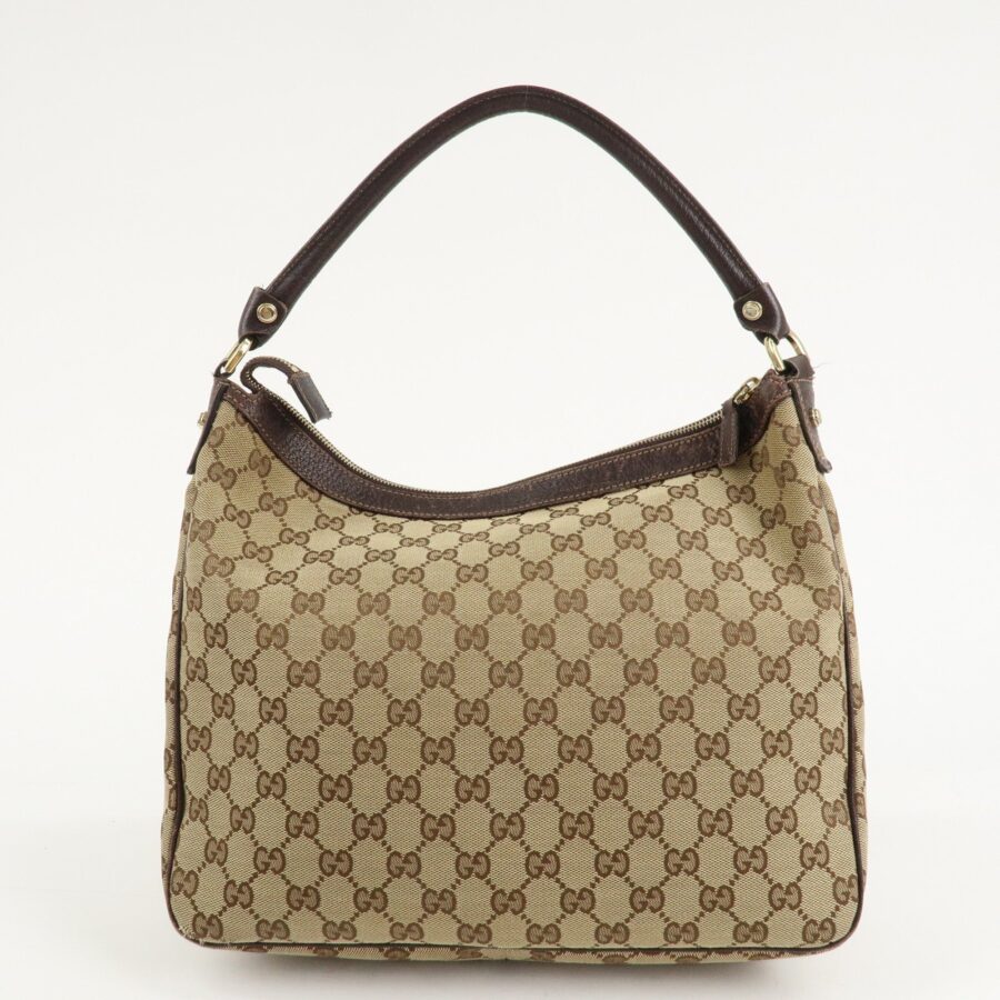 GUCCI Abbey GG Canvas Leather Shoulder Bag Beige Brown 153025 | Studio Nafay