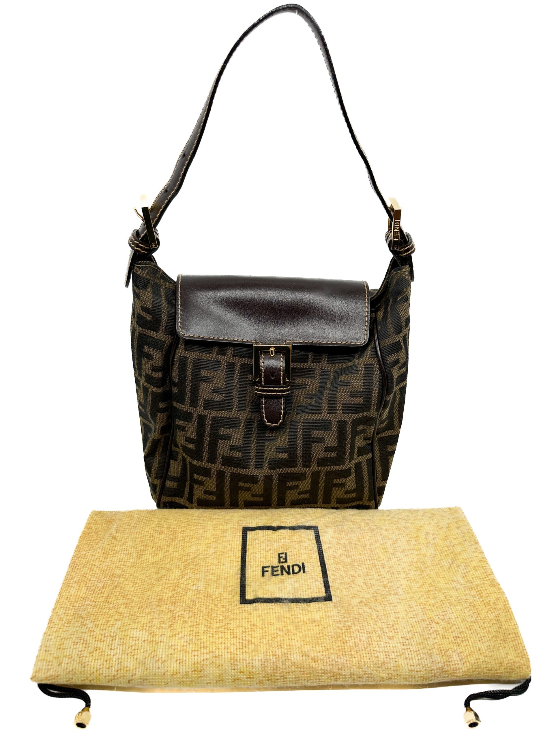 Rare Fendi Zucca Mini Hobo Bolso de hombro
