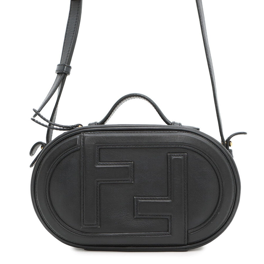 FENDI Orlock Camera Shoulder Bag Black8BS058 Leather Size Mini | Studio Nafay
