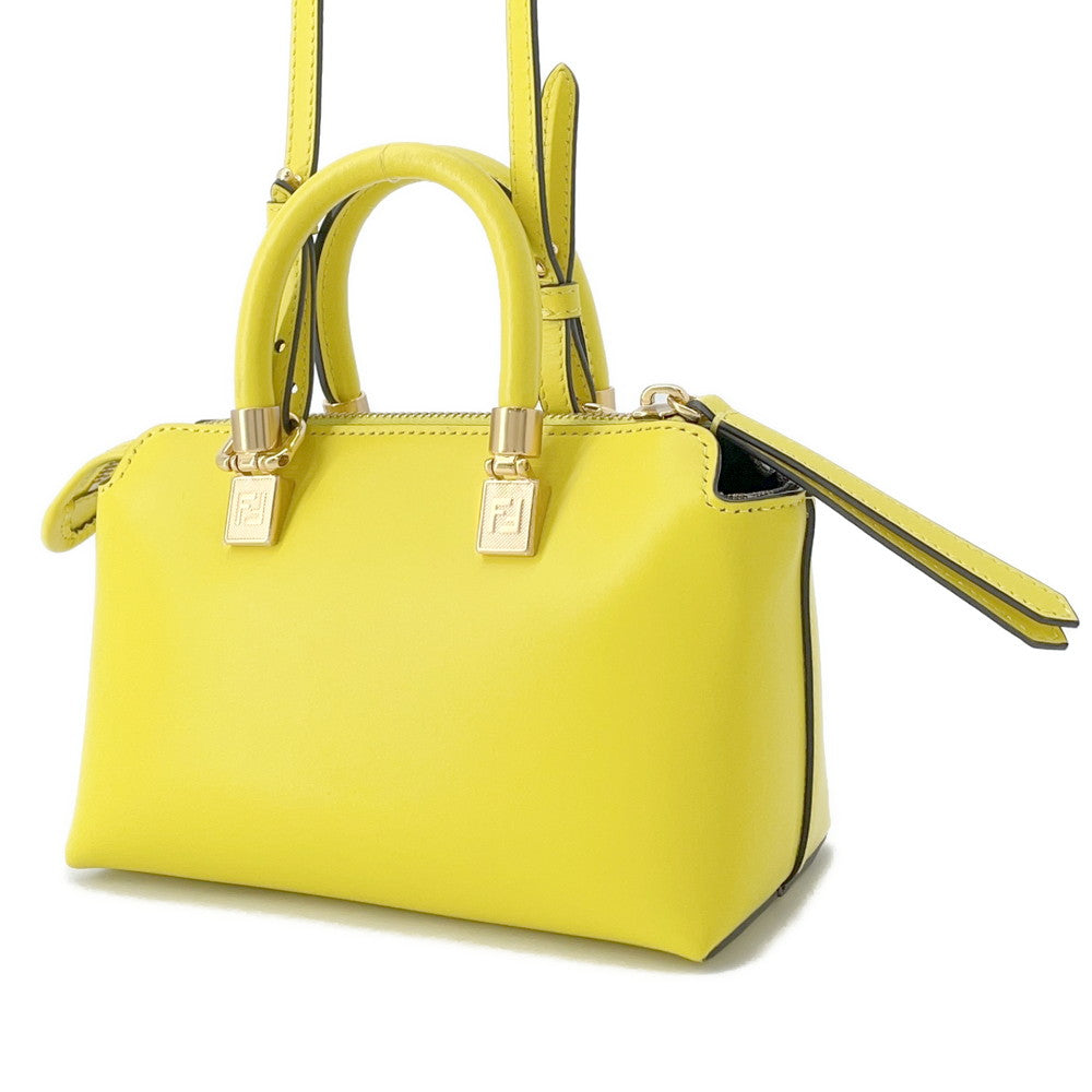 Fendi By The Way Amarillo/marrón 8bs067 de Cuero Talla Mini