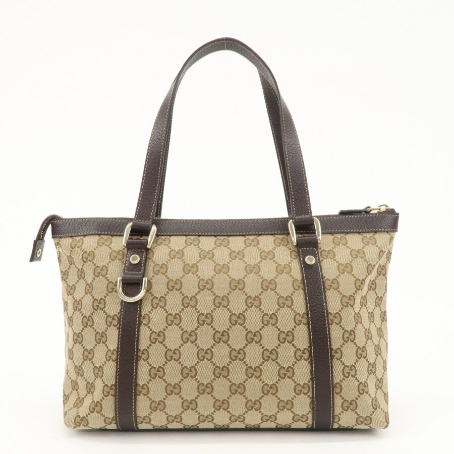 GUCCI Abbey GG Canvas Leather Shoulder Bag Beige Brown 141470 | Studio Nafay