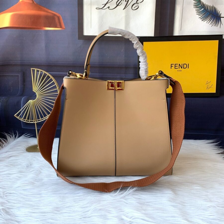 Peekaboo X-lite medium 30cm Bag light brown lambskin gold hardware | Studio Nafay