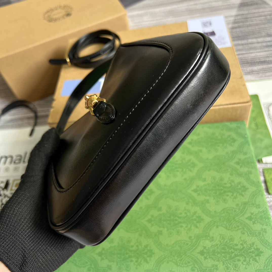 GG Jackie MINI 19 Bolso de hombro EN Negro Piel de becerro