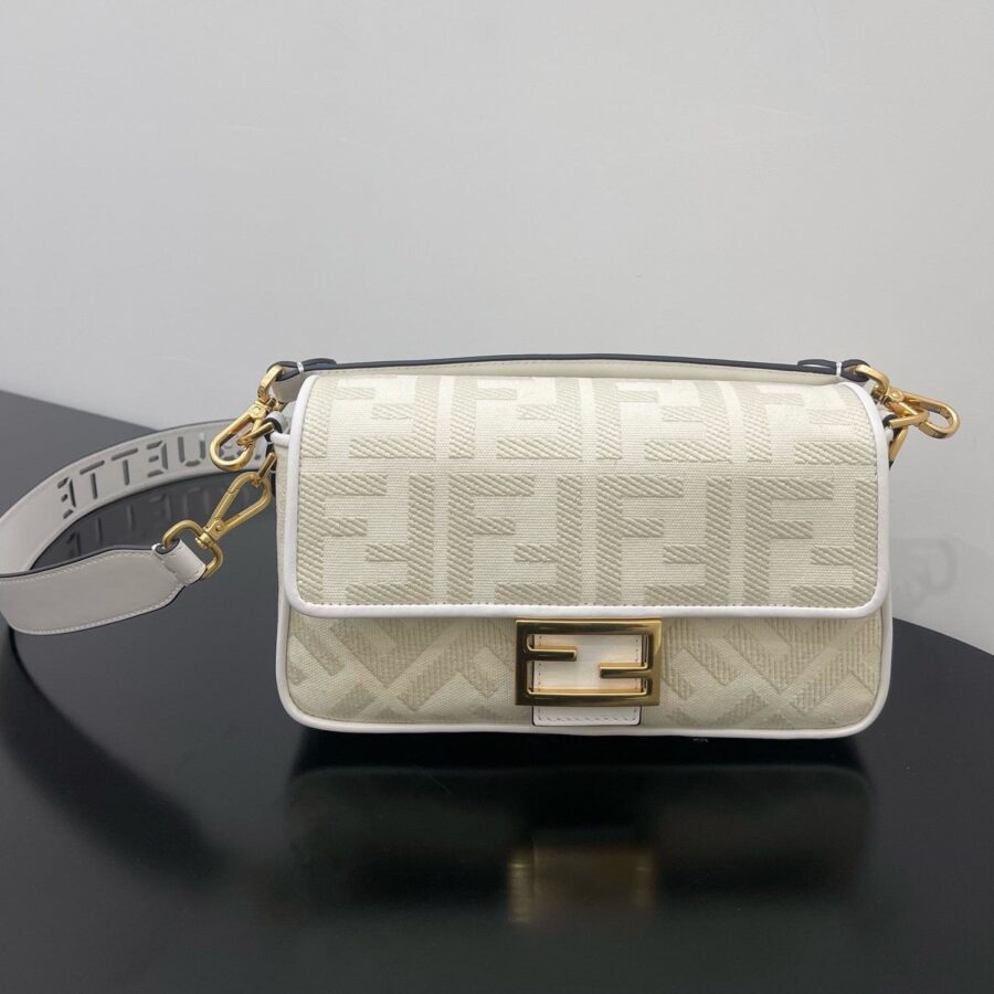 Fendi Baguette gold bag – front view