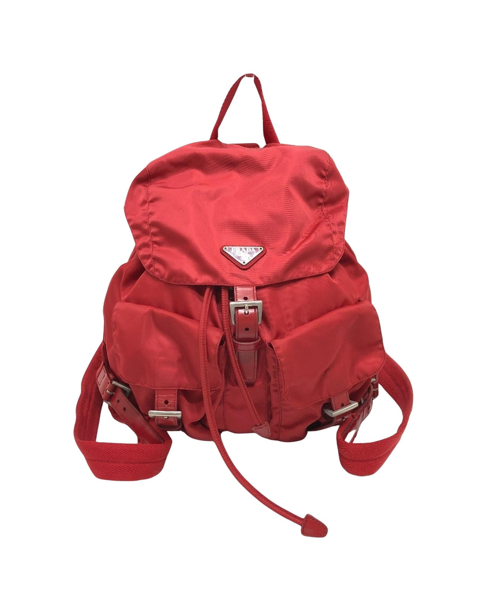 Rojo Nylon Backpack