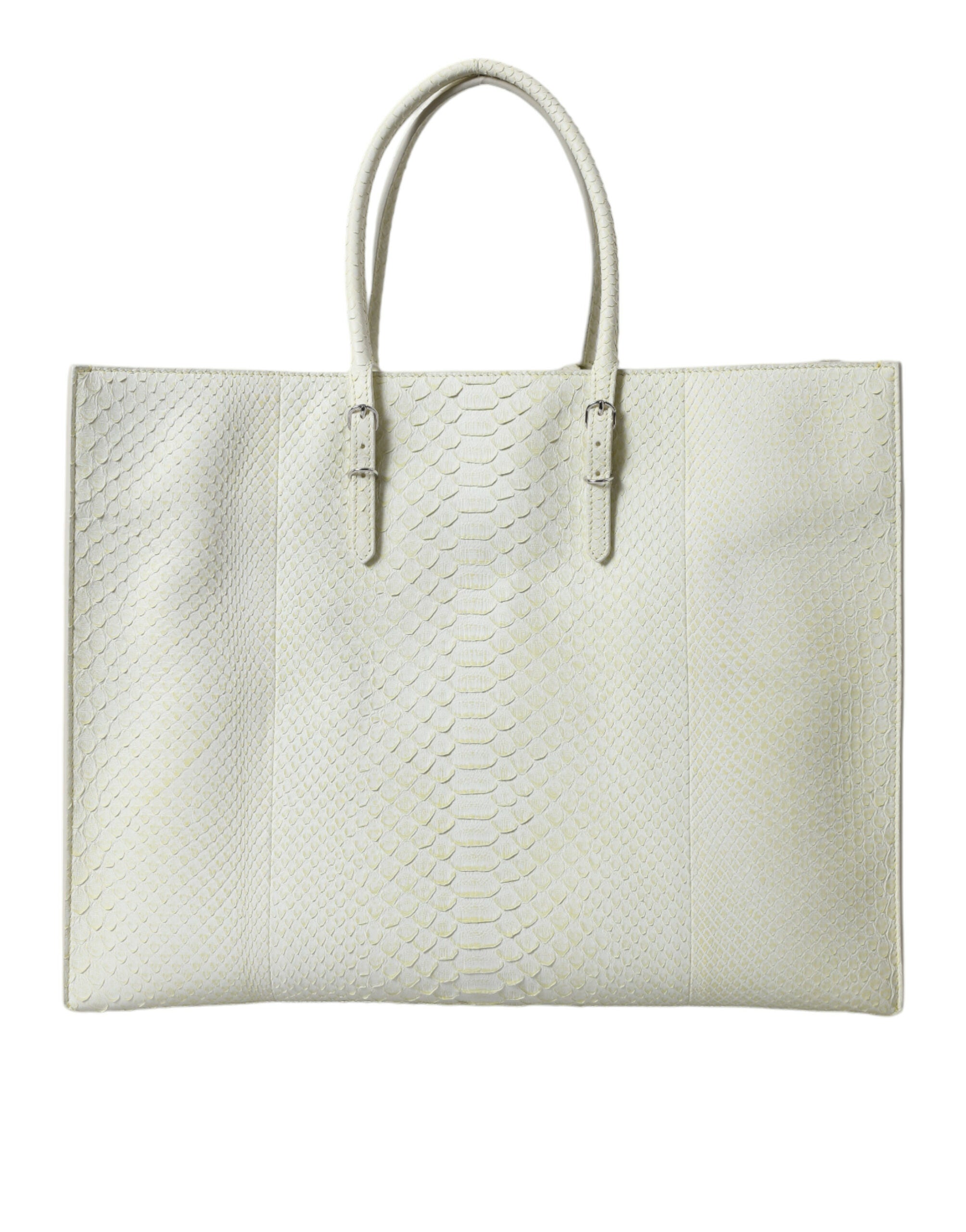 Balenciaga Blanco Amarillo Piel exótica Cuero Compras Bolso tote Papier Bolso