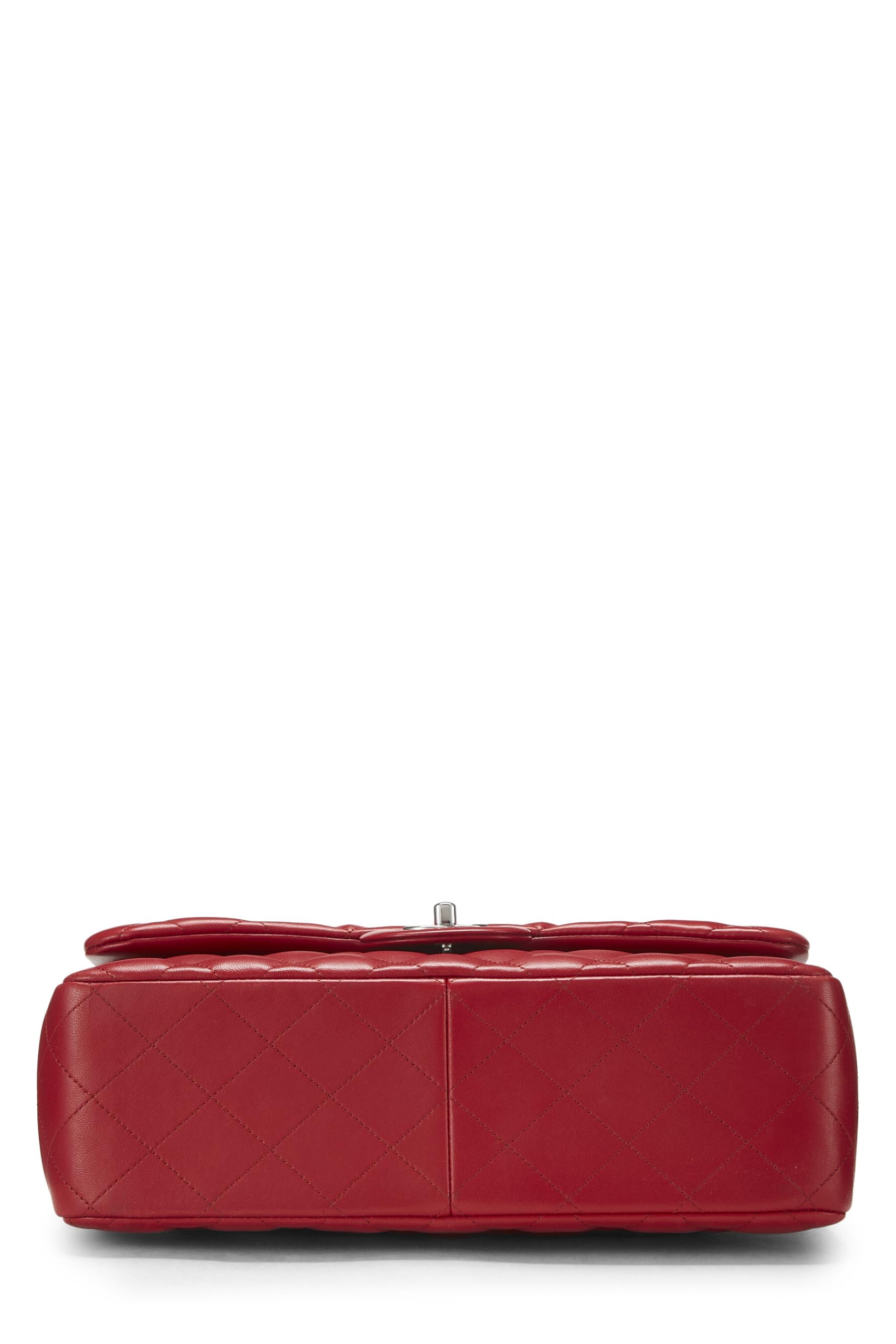 Chl, Rojo Quilted Lambskin New Classic Double Flap Jumbo, Rojo