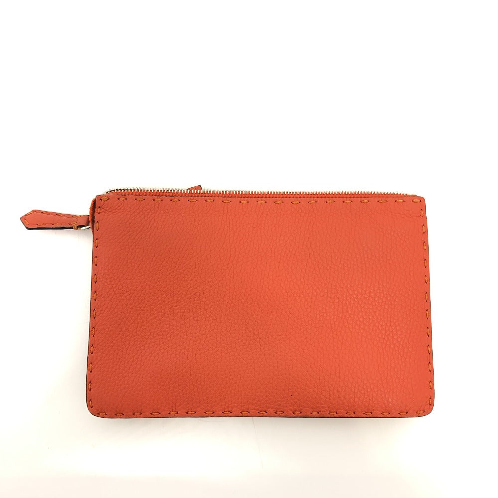 FENDI Clutch bag leather Orange Celeria - Imagen del producto 2