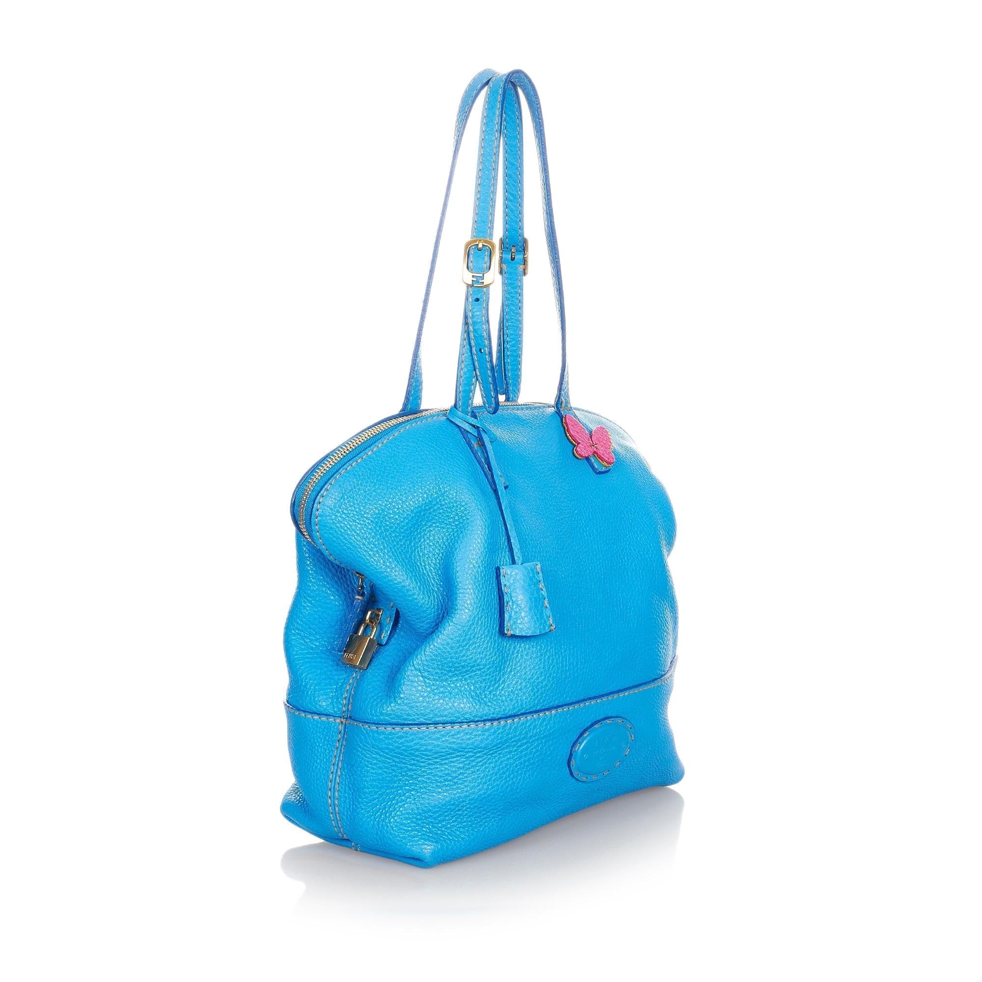 Bolso de hombro de cuero Fendi Selleria 2bag