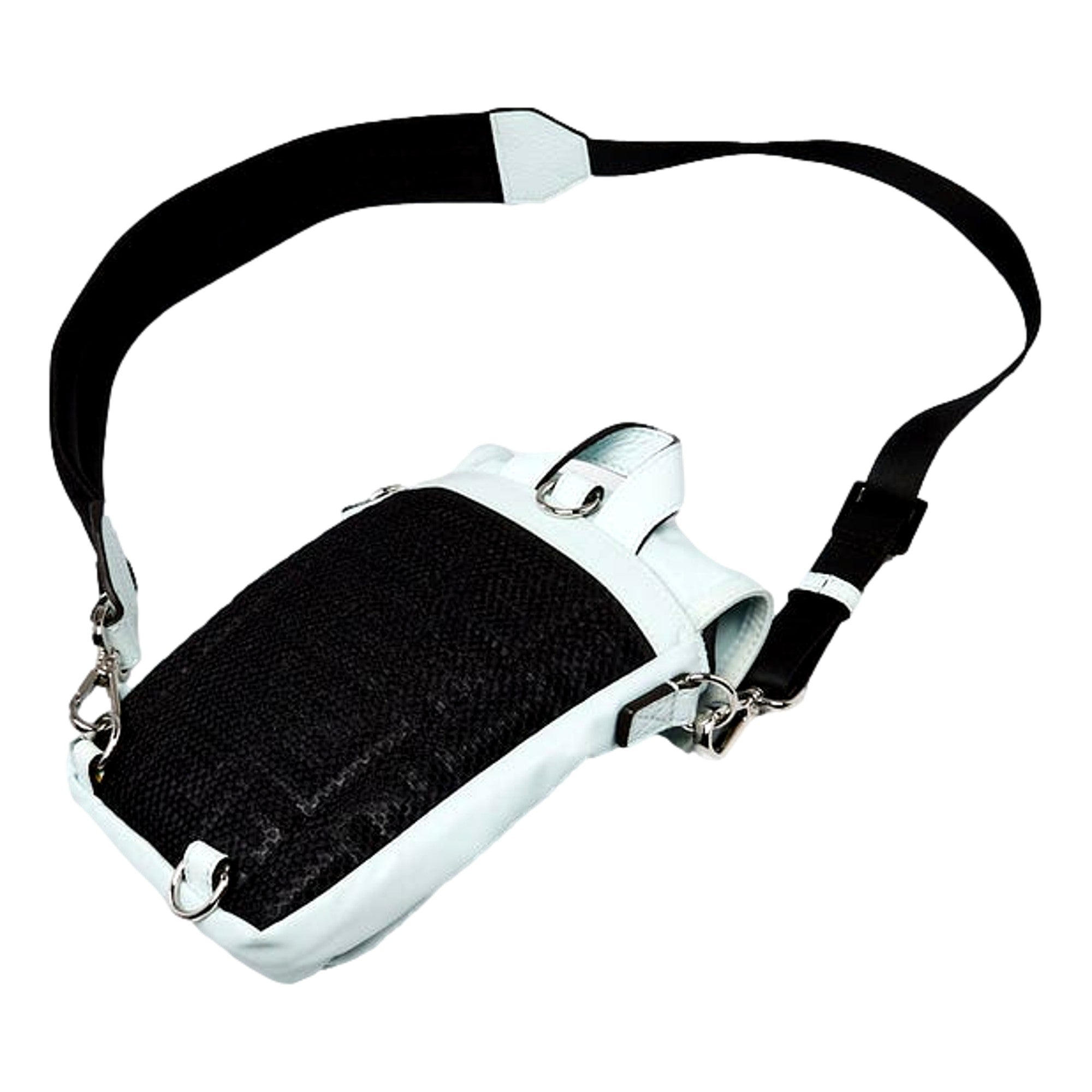 Bolso cruzado mochila mini de nailon con hebilla Fendi Fendiness azul Cyber