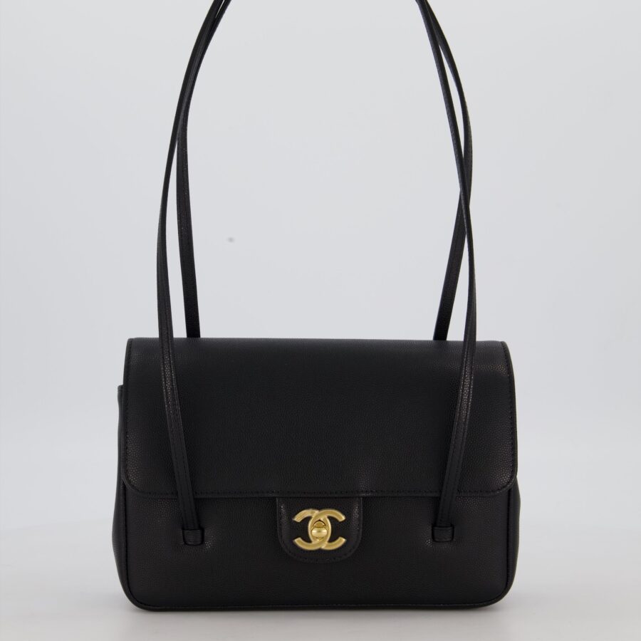 *RARE* Chanel 26P Preppy Coco Small Flap Bag in Shiny Caviar Leather with Gold Hardware | Studio Nafay