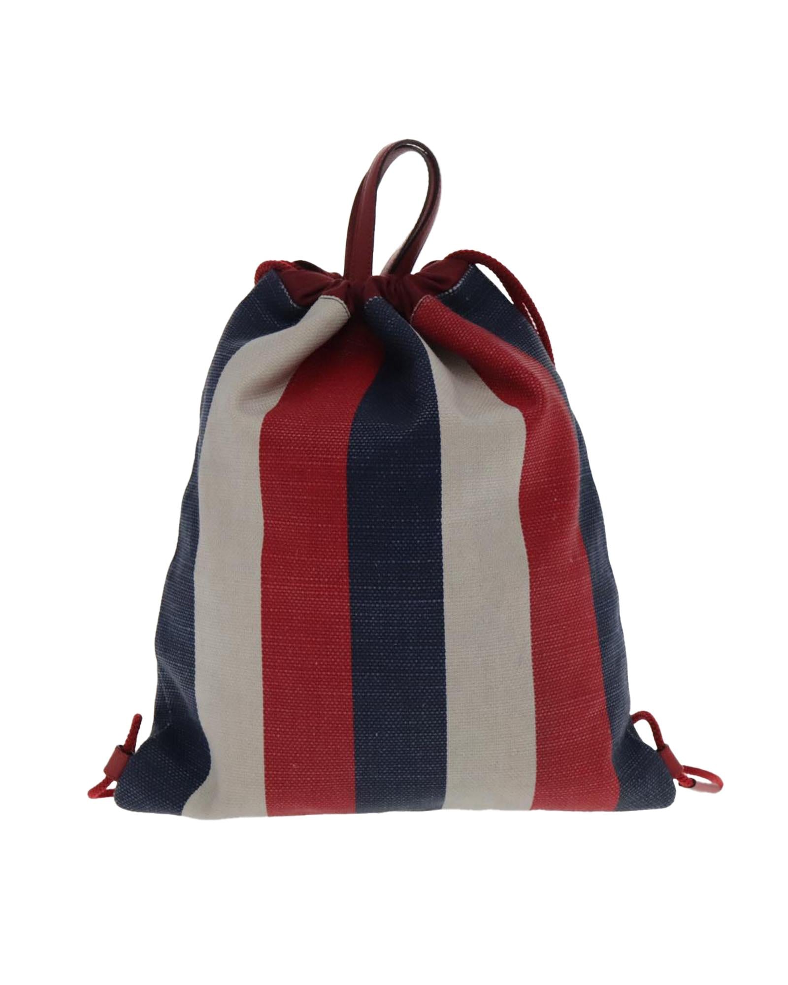 Canvas Backpack con Stripe Detail