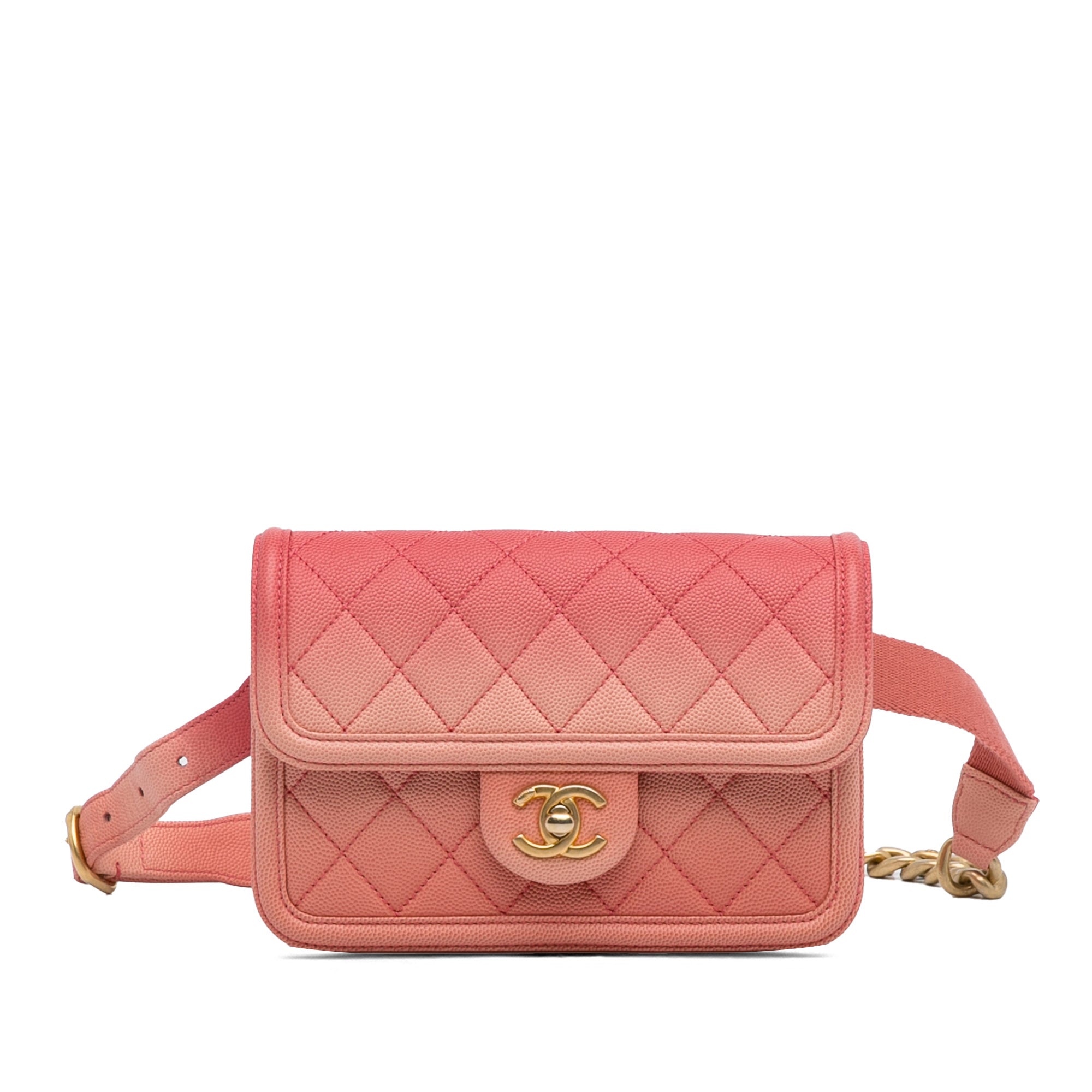 Riñonera Chanel Caviar Sunset On The Sea Flap rosa