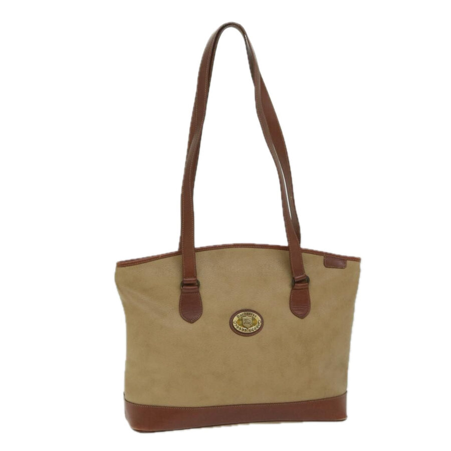 BURBERRYSs Shoulder Bag PVC Beige Auth ar11499 | Studio Nafay