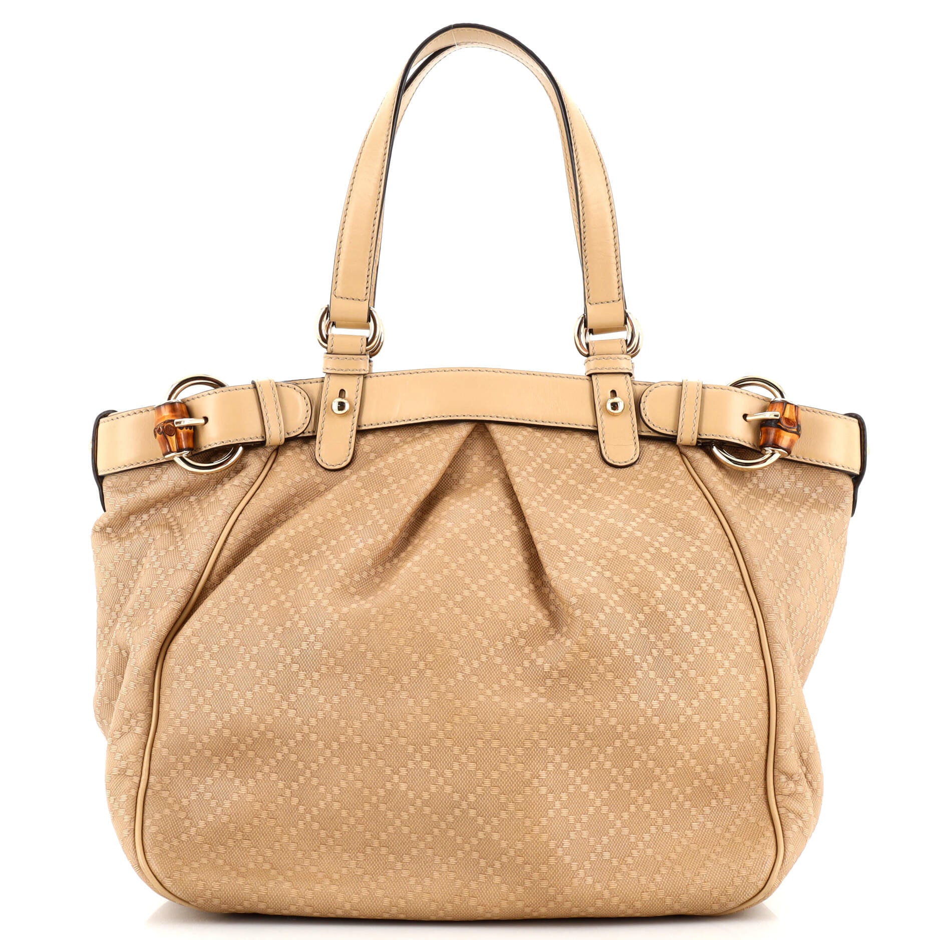 Gucci Bolso tote de cuero y lona