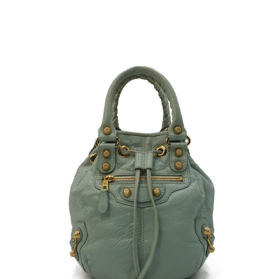 Pompon City Bucket Bag Mint | Studio Nafay