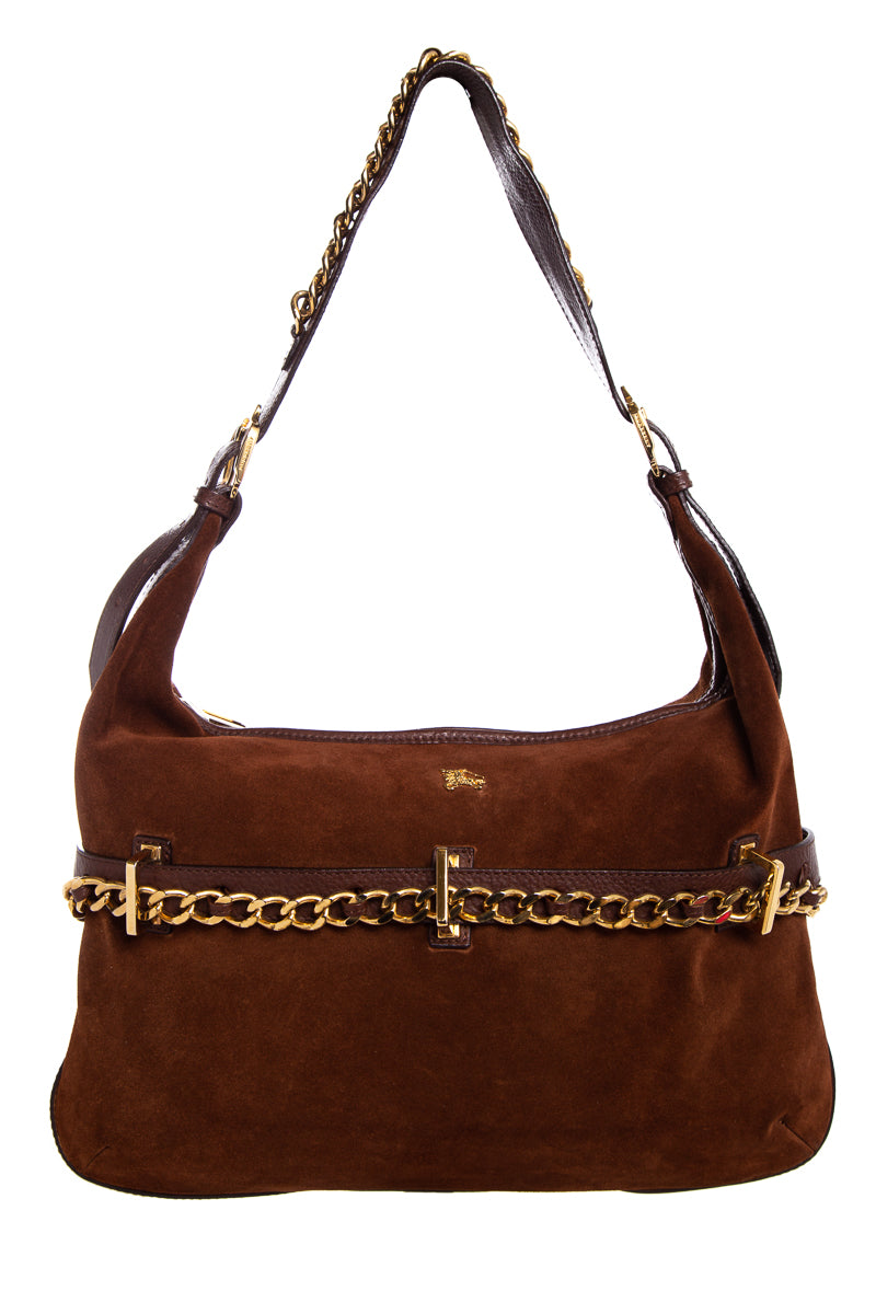 Burberry Marrón Suede Hobo